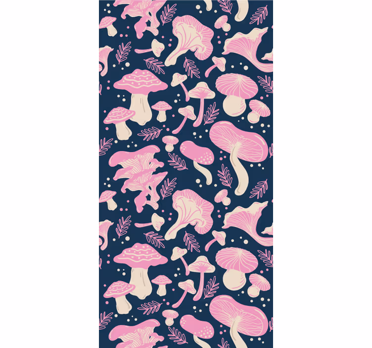 Fenster rollo modern mit nahtlosem pinken pilzmuster - TenStickers