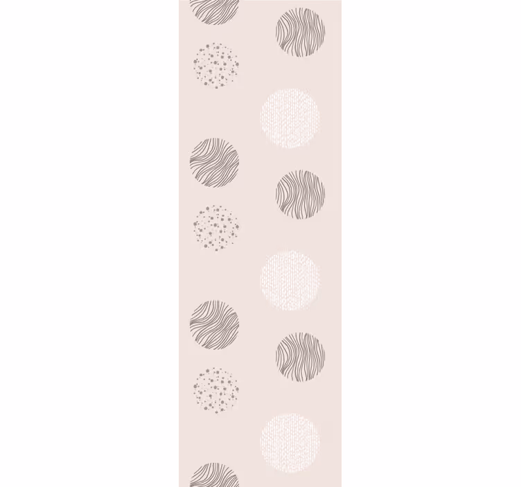 Fenster rollo modern mit grauen kreisen und linienmuster - TenStickers