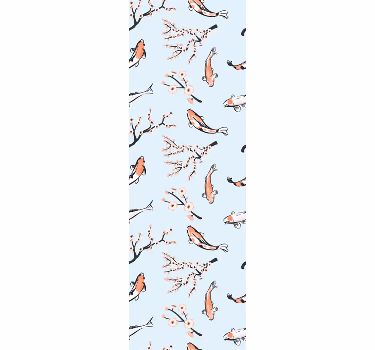 Fenster rollo modern koi-fische und kirschzweige - TenStickers