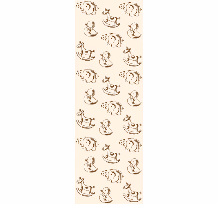Fenster rollo modern mit süßem design von elefant ente und pferd - TenStickers