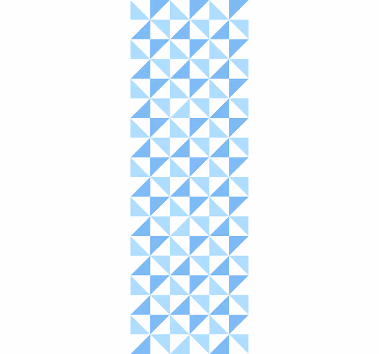 Fenster rollo modern in hellblauem dreiecksdesign - TenStickers