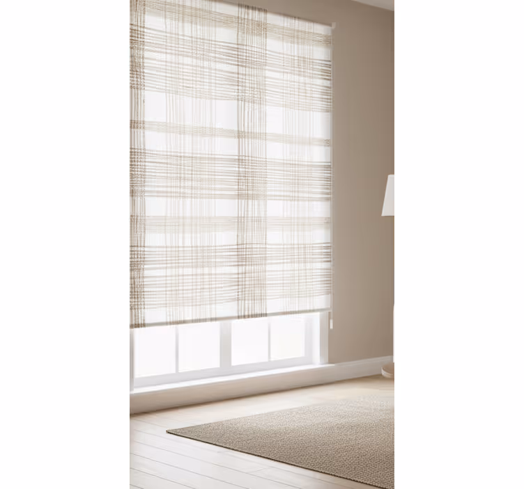 Rollo fenster beige dünnes jute-motiv beige - TenStickers