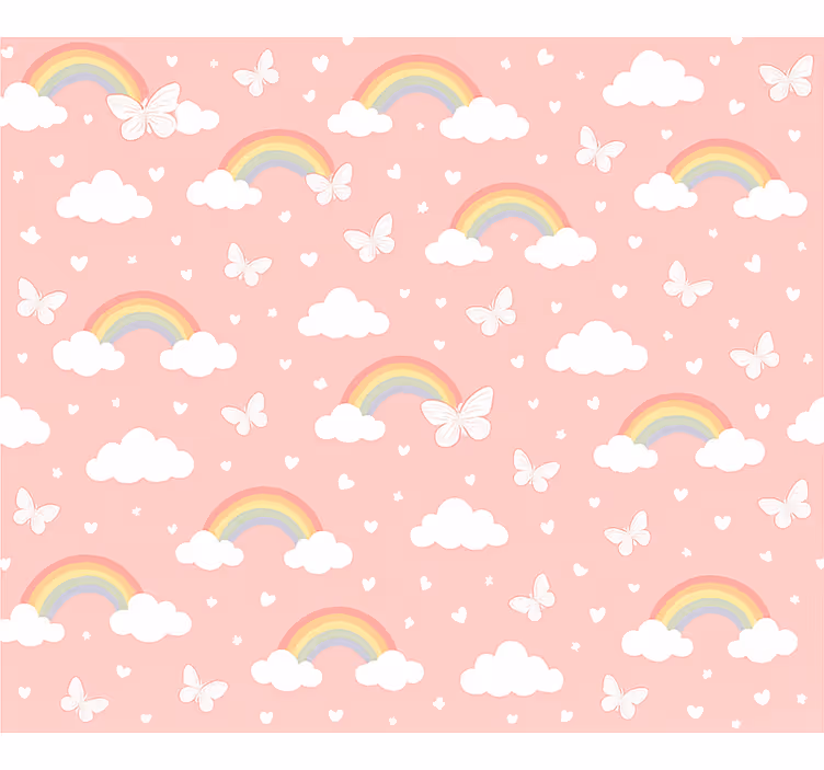 Rollo fenster rosa im pinken kinderregenbogen design - TenStickers