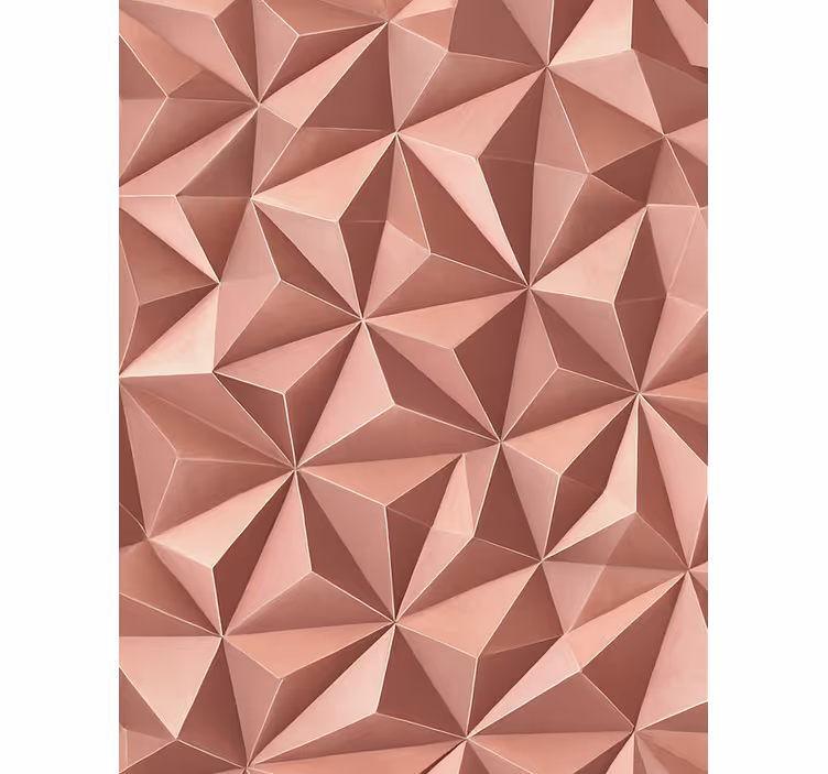 Rollo fenster rosa mit roségold abstrakt geometrisch - TenStickers