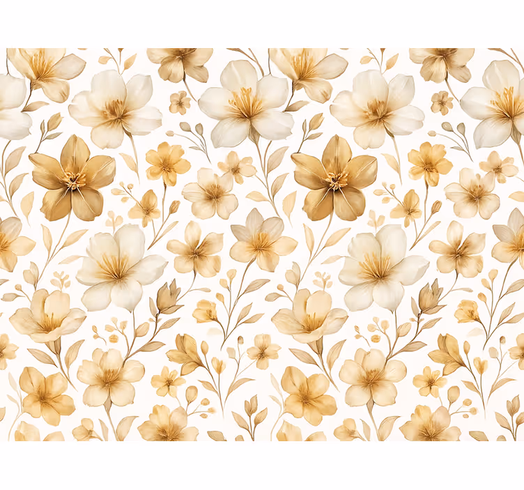 Rollo fenster gelb mit realistischem blumendesign - TenStickers