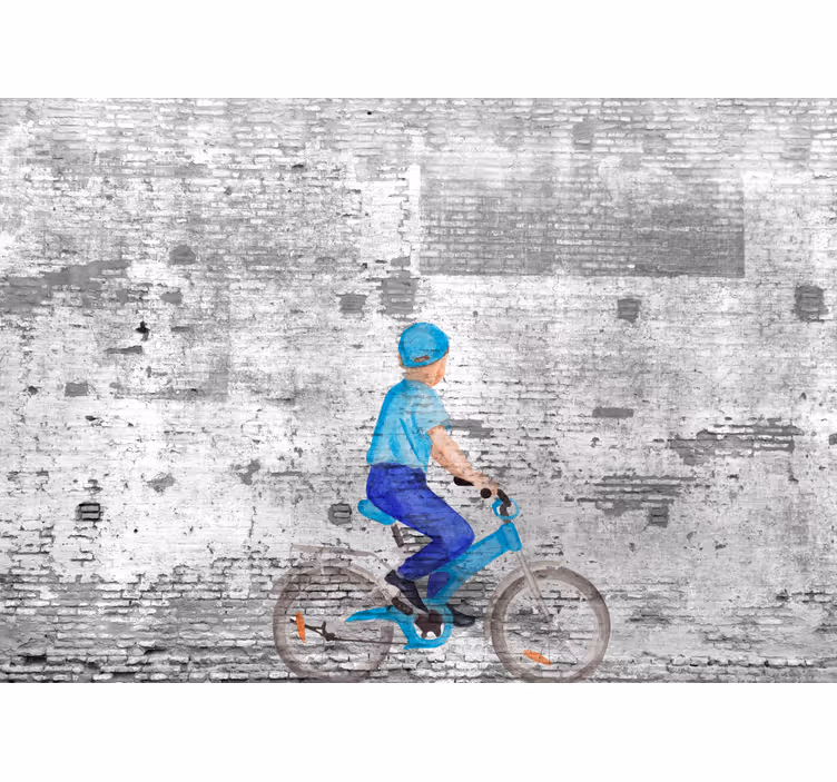 Rollo für küche kinder auf dem fahrrad graffiti - TenStickers