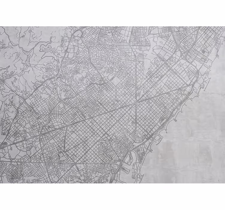 Rollo für küche stadtplan von barcelona - TenStickers