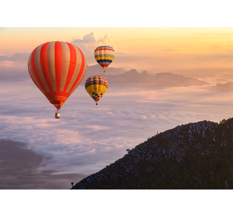 Rollo für küche heißluftballons am himmel - TenStickers