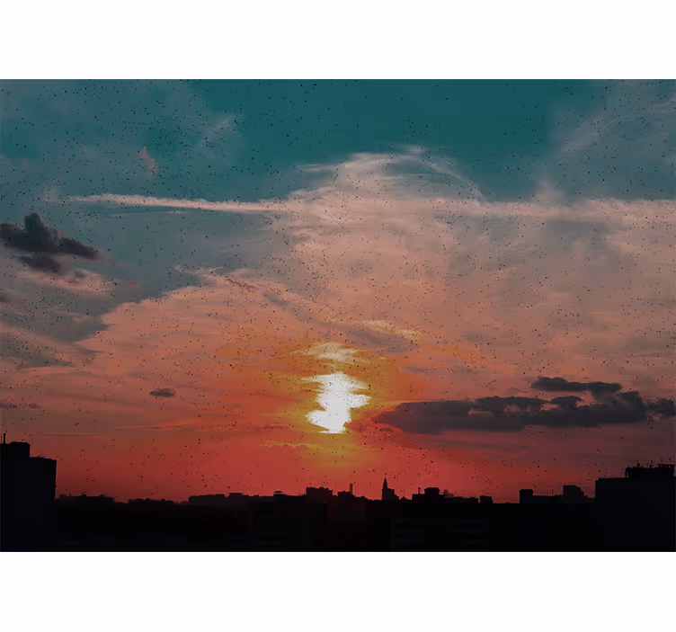 Rollo für küche elegantes design bewölkter himmel - TenStickers