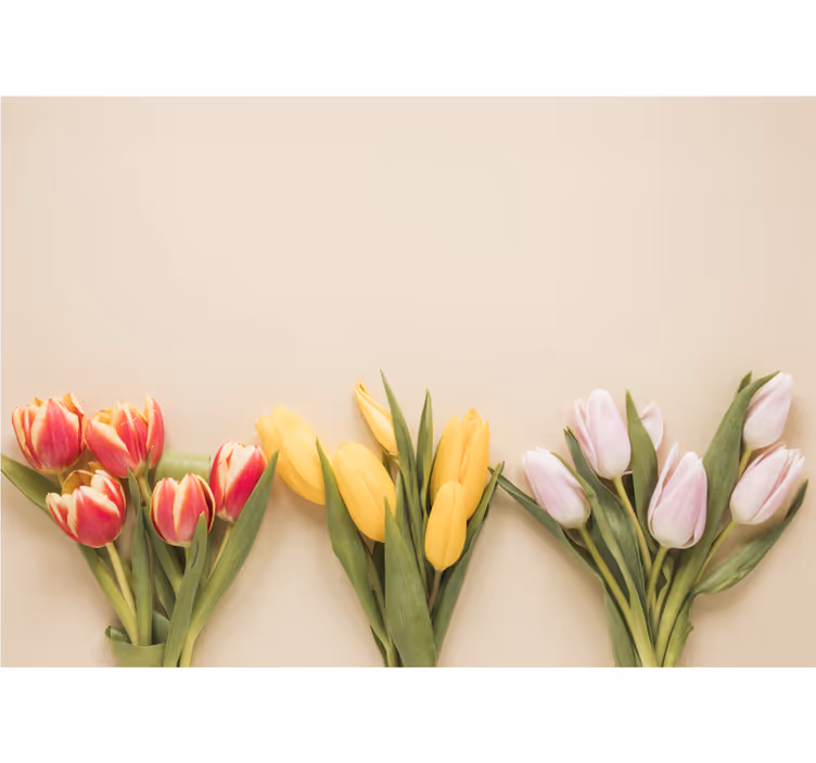 Rollo für küche in drei verschiedenen farben von blumen - TenStickers