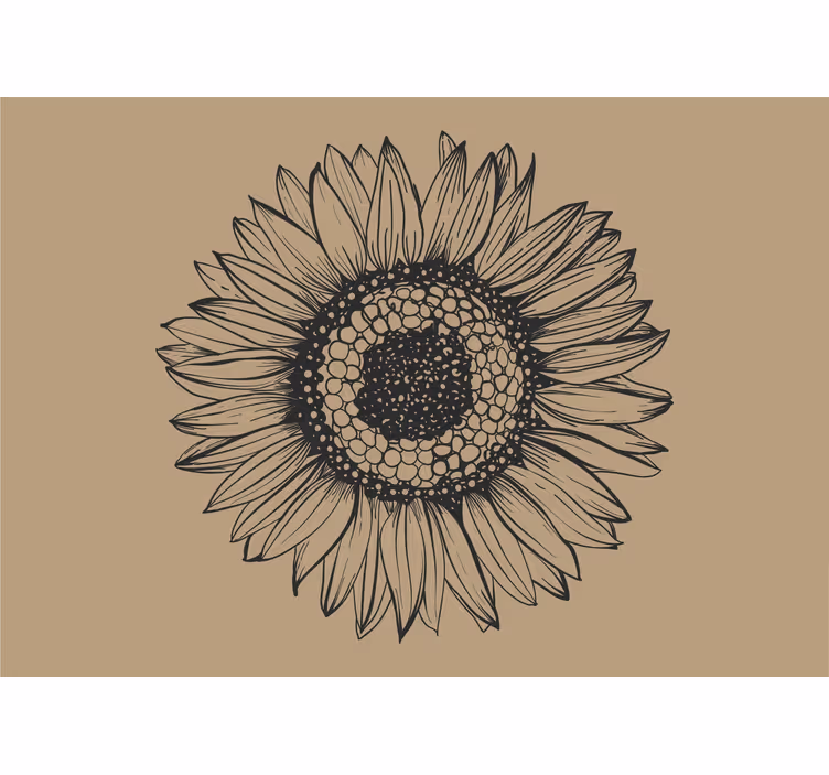 Rollo für küche in beigem sonnenblumen-design - TenStickers