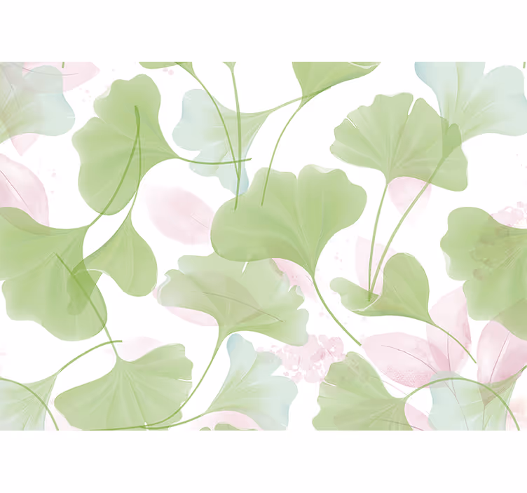 Rollo für küche mit glamourösen aquarell ginkgo-blättern - TenStickers