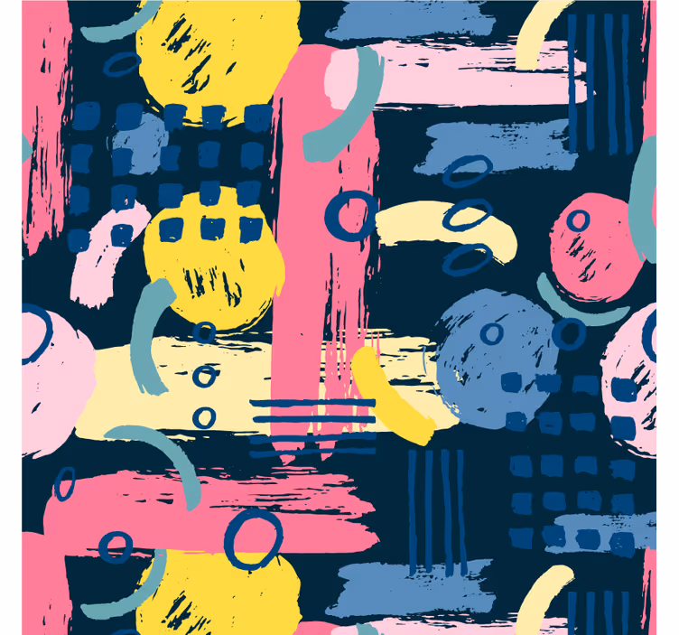 Rollo wohnzimmer in buntem abstrakten design - TenStickers