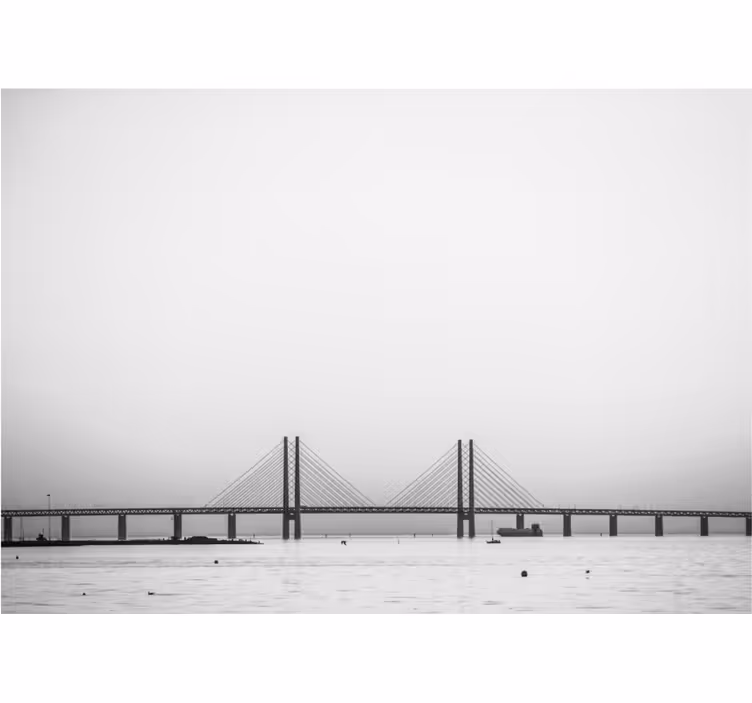 Rollo fenster weiß oresund unterwasserbrücke dänemark - TenStickers