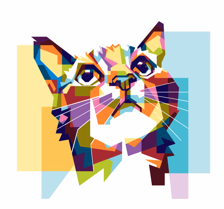 Rollo wohnzimmer in bunten farben - TenStickers