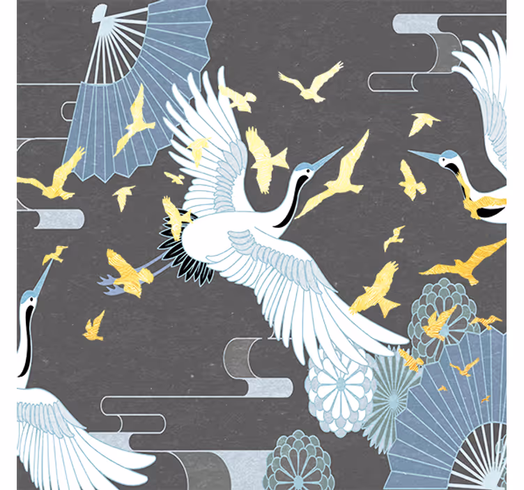 Rollo wohnzimmer orientalischer vogel - TenStickers