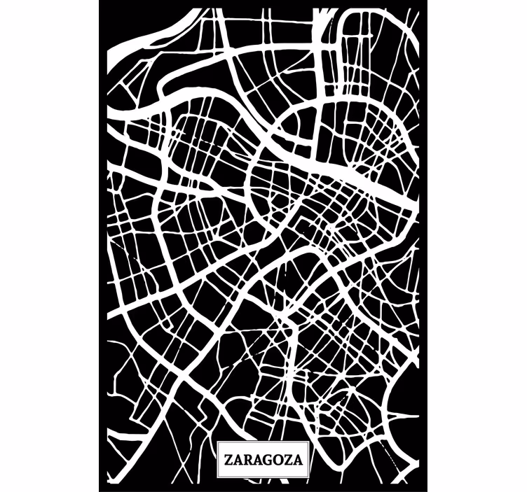 Rollo wohnzimmer mit topografischer karte zaragoza - TenStickers