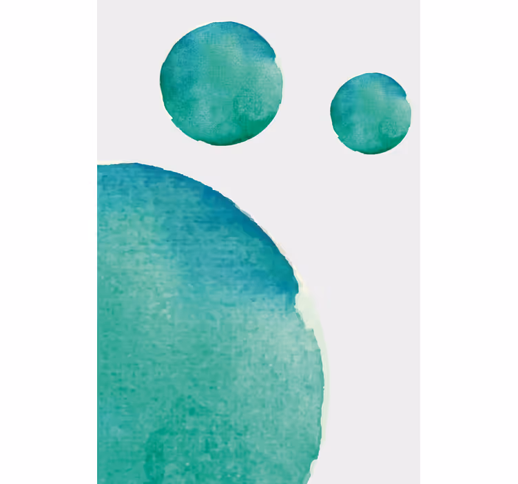 Rollo wohnzimmer abstrakte aquarell aquamarin - TenStickers