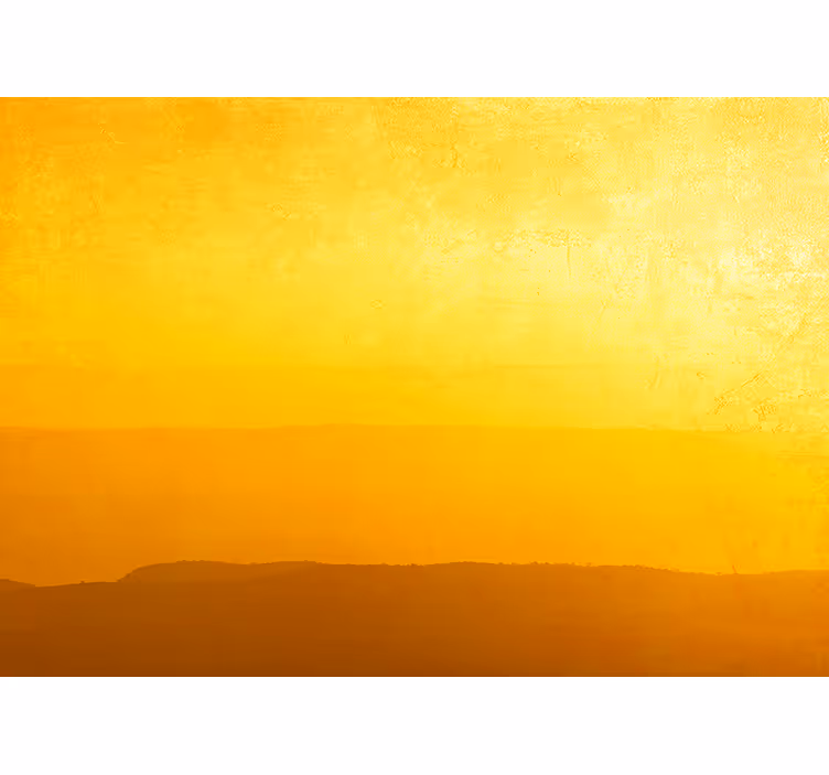 Rollo fenster gelb hügel im sonnenuntergang - TenStickers