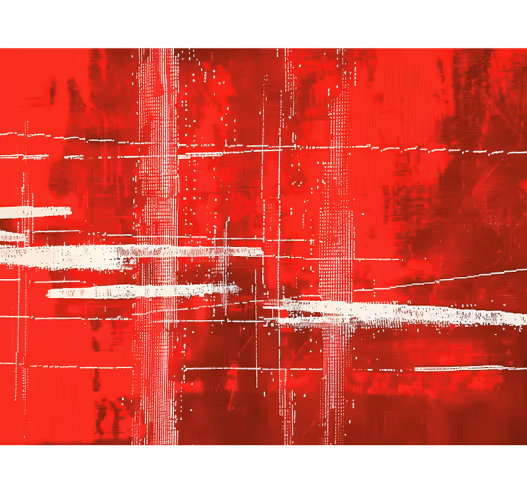 Rollo fenster rot modernes linienmuster - TenStickers
