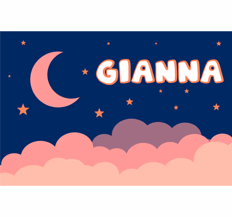 Rollo fenster lila mond und himmel anpassbar - TenStickers