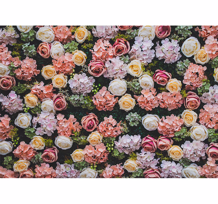 Rollo wohnzimmer im vintage blumenstil - TenStickers
