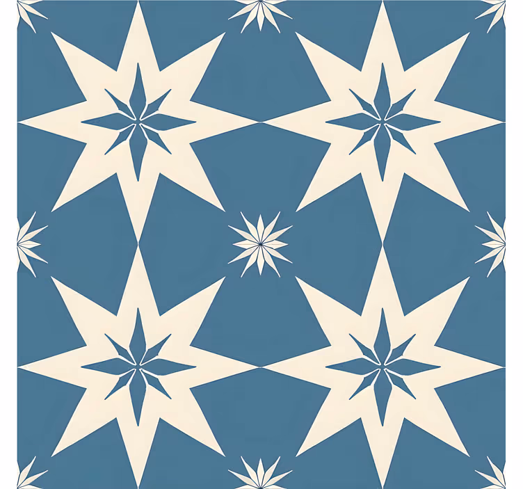 Rollo fenster blau mit sternenblauem design - TenStickers
