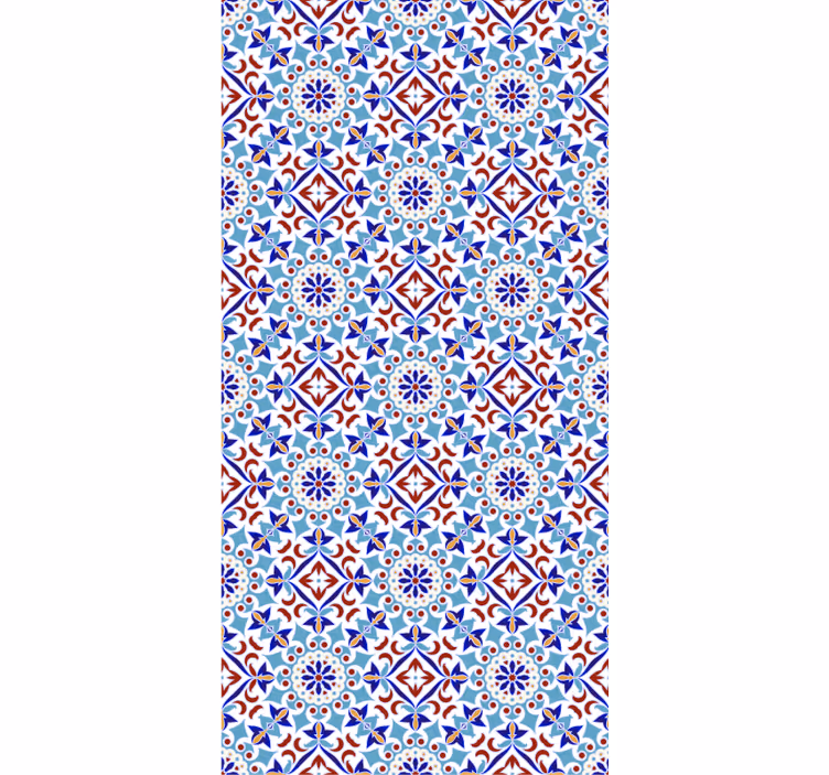 Rollo fenster blau mit keramikmotiv - TenStickers