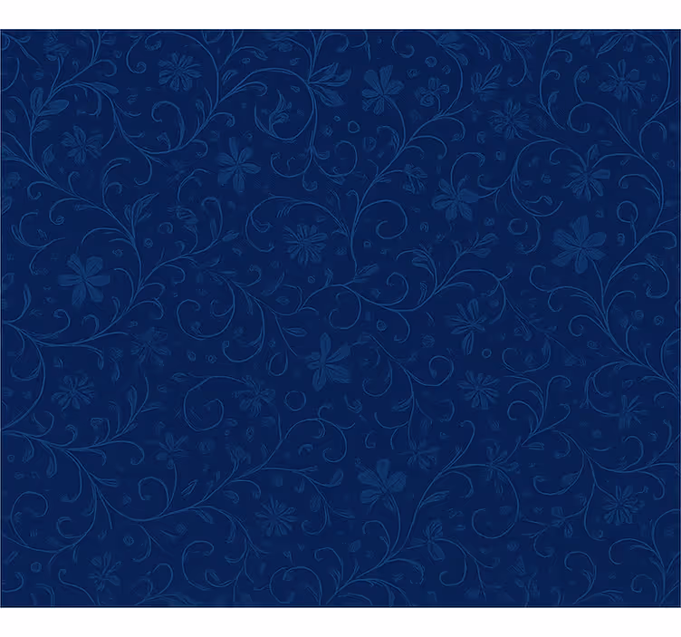 Rollo fenster blau mit marineblauem blumenmotiv - TenStickers