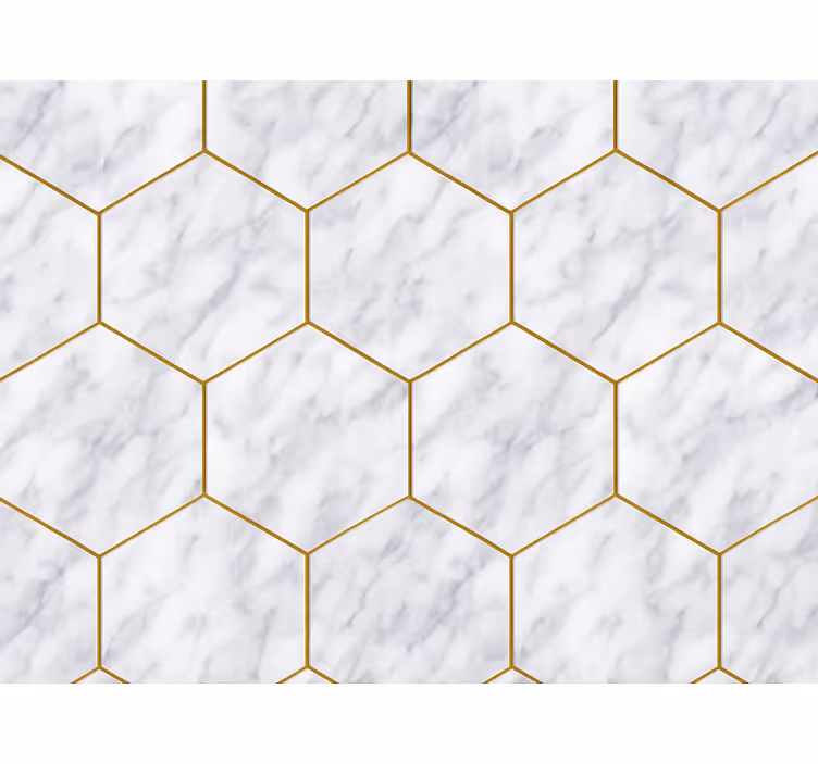 Fenster rollo modern mit hexagonalen marmorfliesen - TenStickers