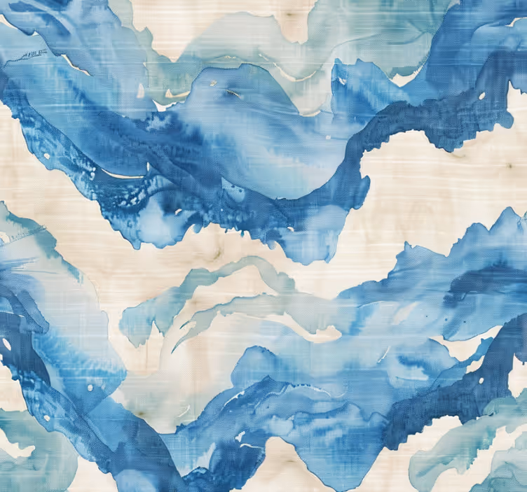 Rollo fenster blau mit marmorierten wellen - TenStickers