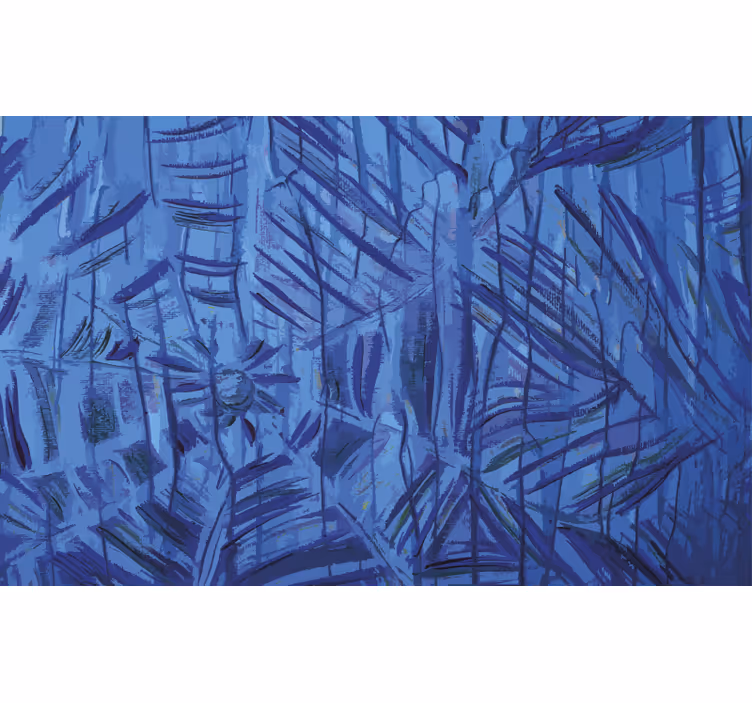 Rollo fenster blau mit blauer tinte spinnennetz - TenStickers