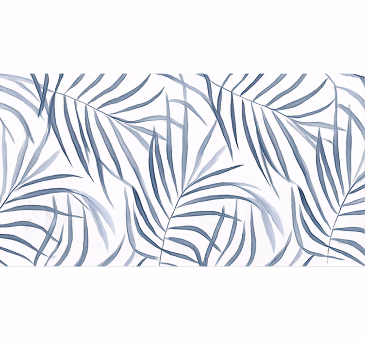 Rollo fenster blau dünnes blätterdesign - TenStickers