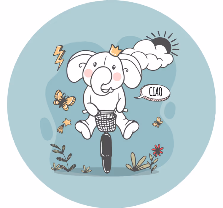 Rollo fenster blau für elefantenfreundliche räume - TenStickers