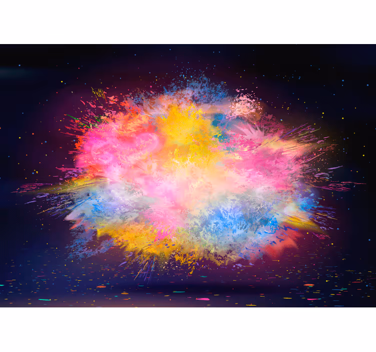 Rollo wohnzimmer regenbogenfarbene explosion - TenStickers