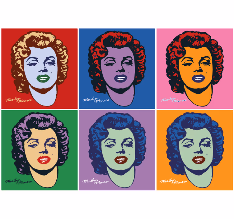 Rollo wohnzimmer im pop art marilyn monroe stil - TenStickers