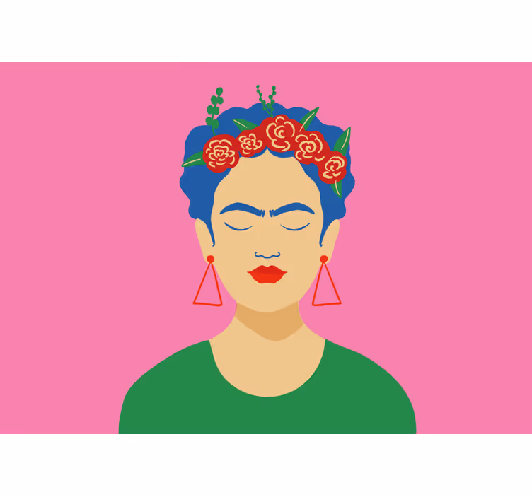 Rollo wohnzimmer im frida kahlo pop art design - TenStickers