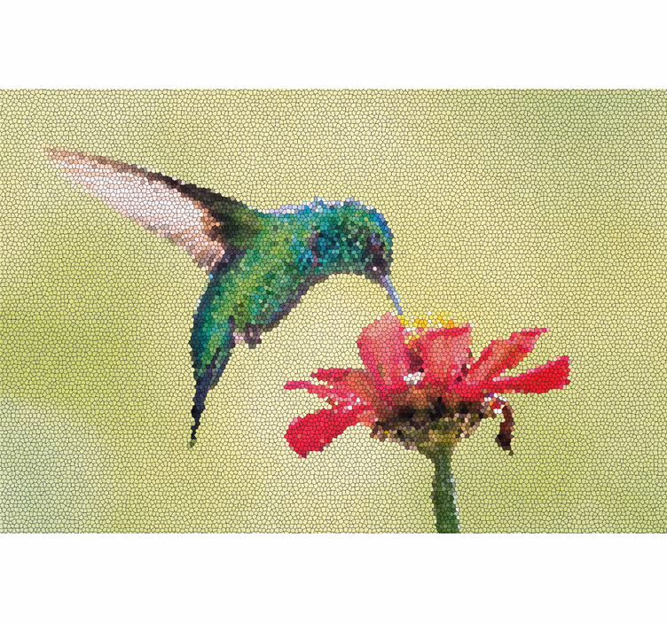 Rollo wohnzimmer bunte vogel-mosaikdesigns - TenStickers