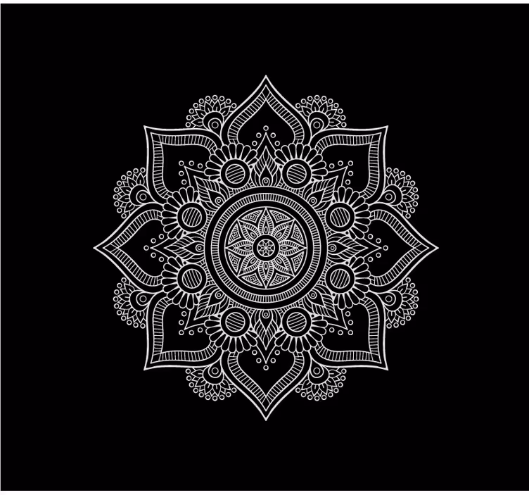 Rollo wohnzimmer schwarz-weiß mandala - TenStickers