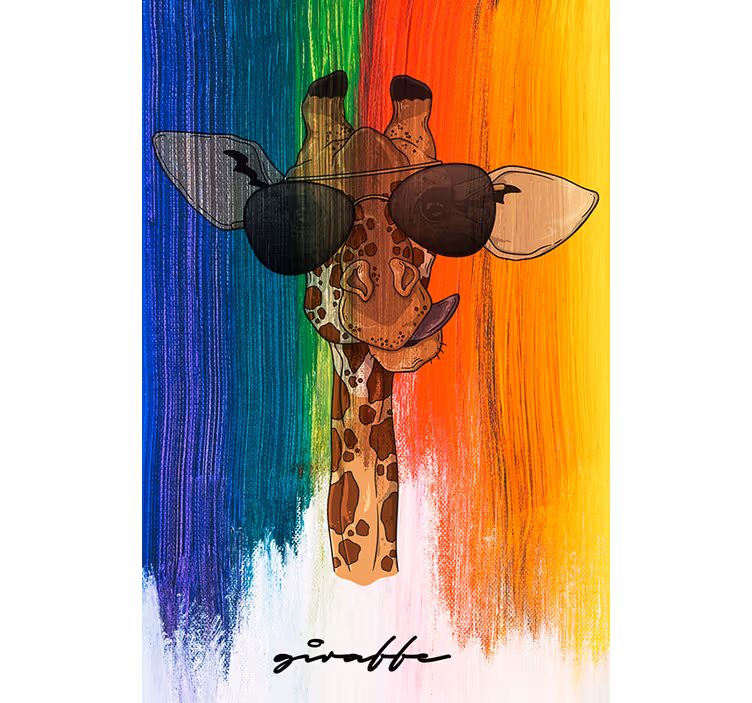 Rollo wohnzimmer regenbogen giraffe - TenStickers