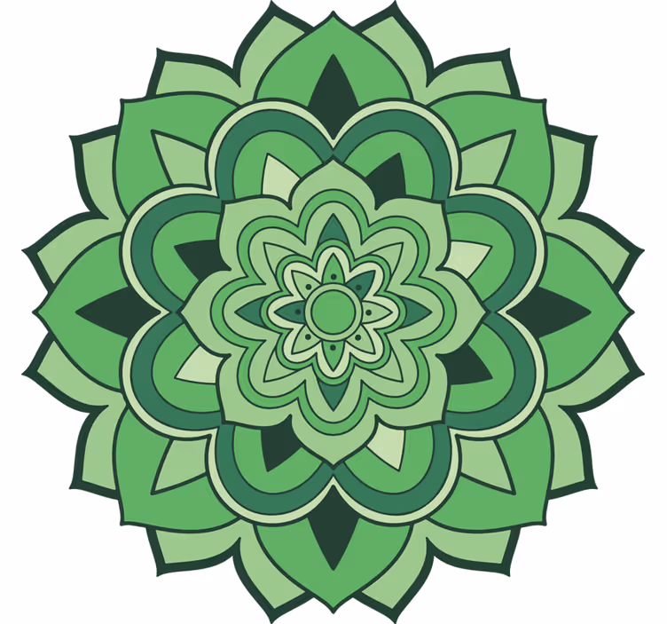 Rollo fenster grün mandala - TenStickers