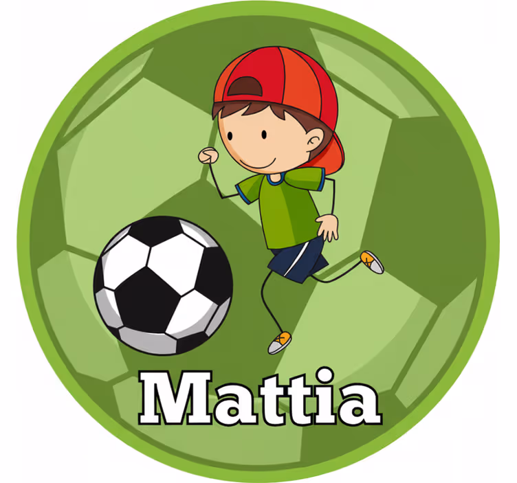 Rollo fenster grün fußball design mit namen anpassbar - TenStickers