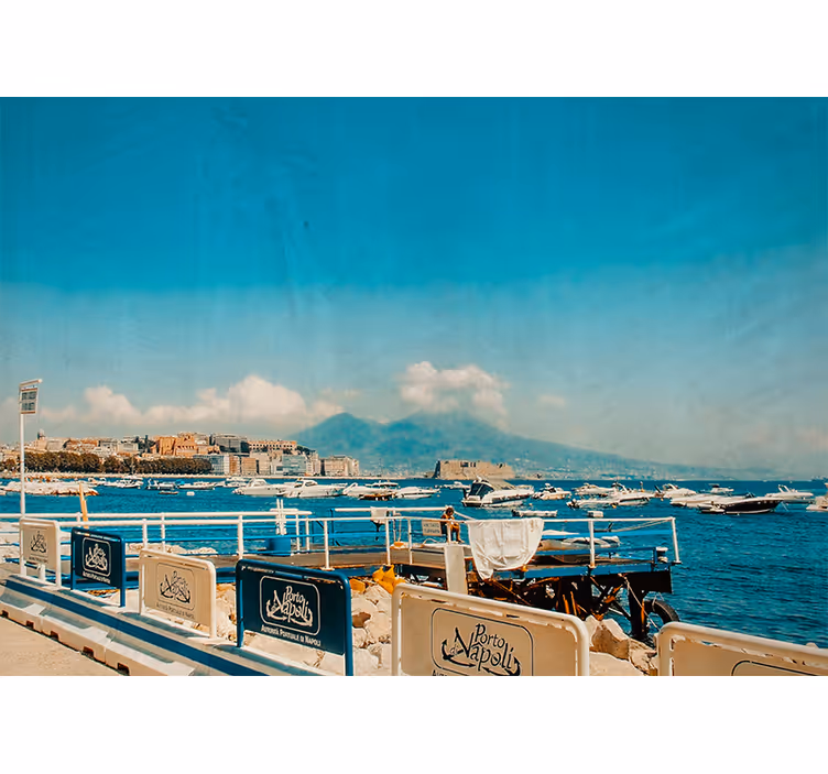 Rollo wohnzimmer vesuvius am meer landschaft neapel - TenStickers