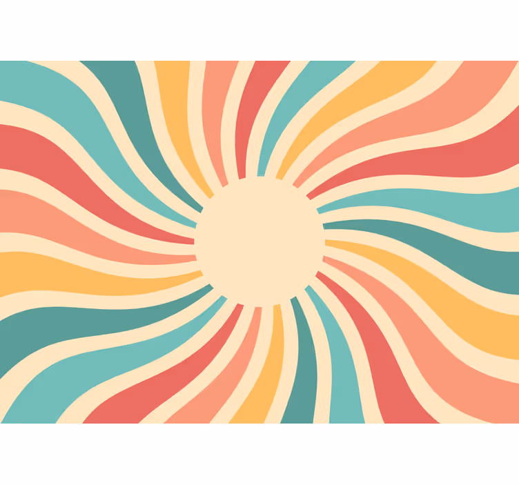 Rollo wohnzimmer im 70er jahre sonnenuntergangslook - TenStickers