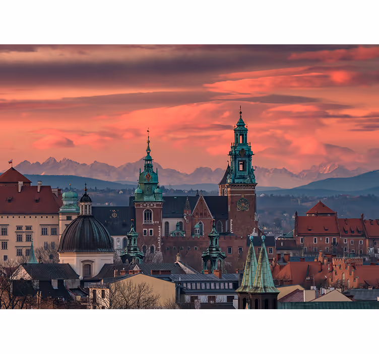 Rollo wohnzimmer krakau mit tatra-bergblick - TenStickers