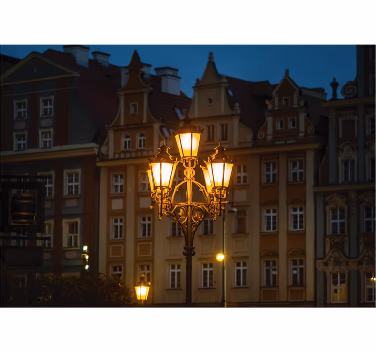 Rollo wohnzimmer wrocław im sonnenuntergang - TenStickers