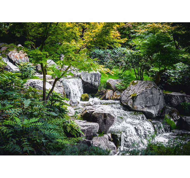 Rollo wohnzimmer entspannender wasserfall - TenStickers