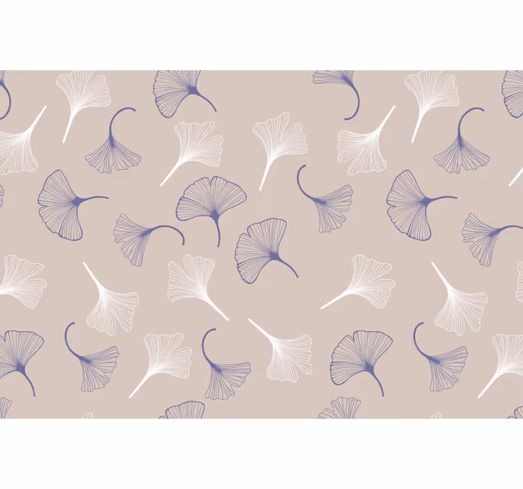 Rollo wohnzimmer ginkgo blätter creme - TenStickers
