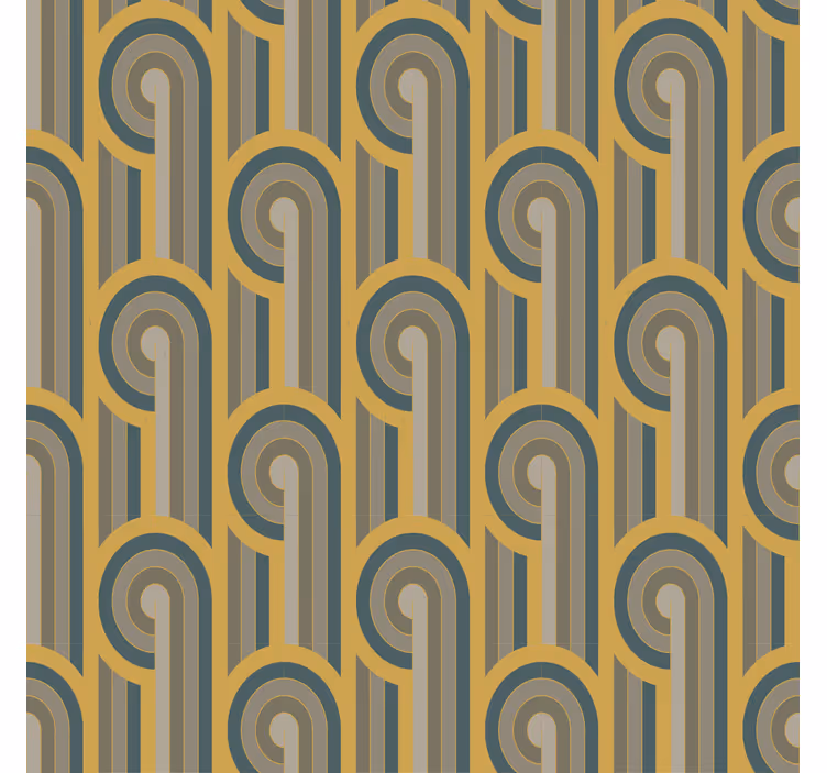 Rollo wohnzimmer geometrische formen im art deco stil - TenStickers