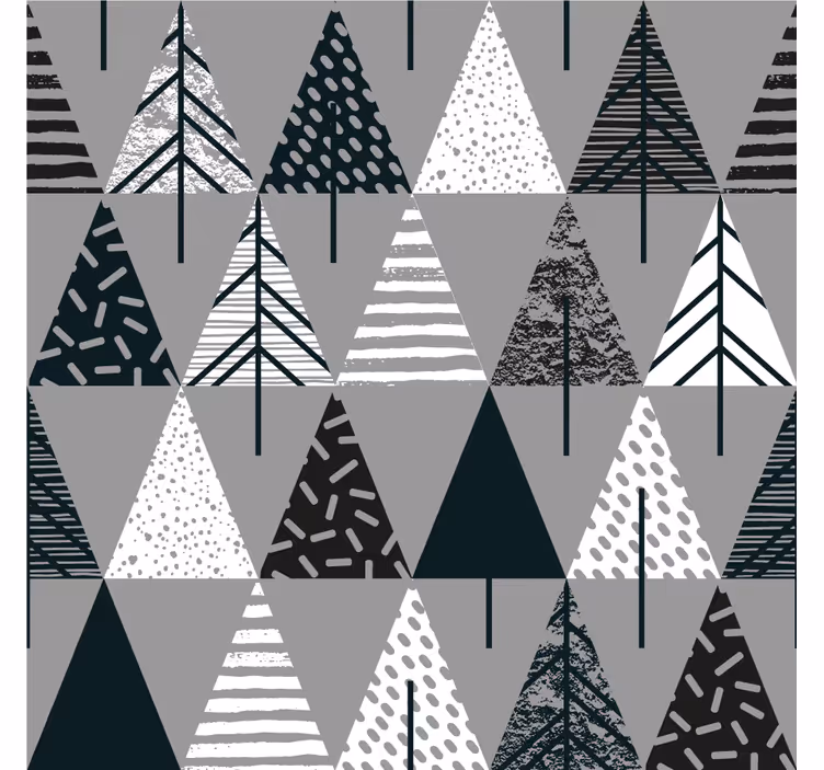 Rollo wohnzimmer mit minimalistischen bäumen im nordic stil - TenStickers